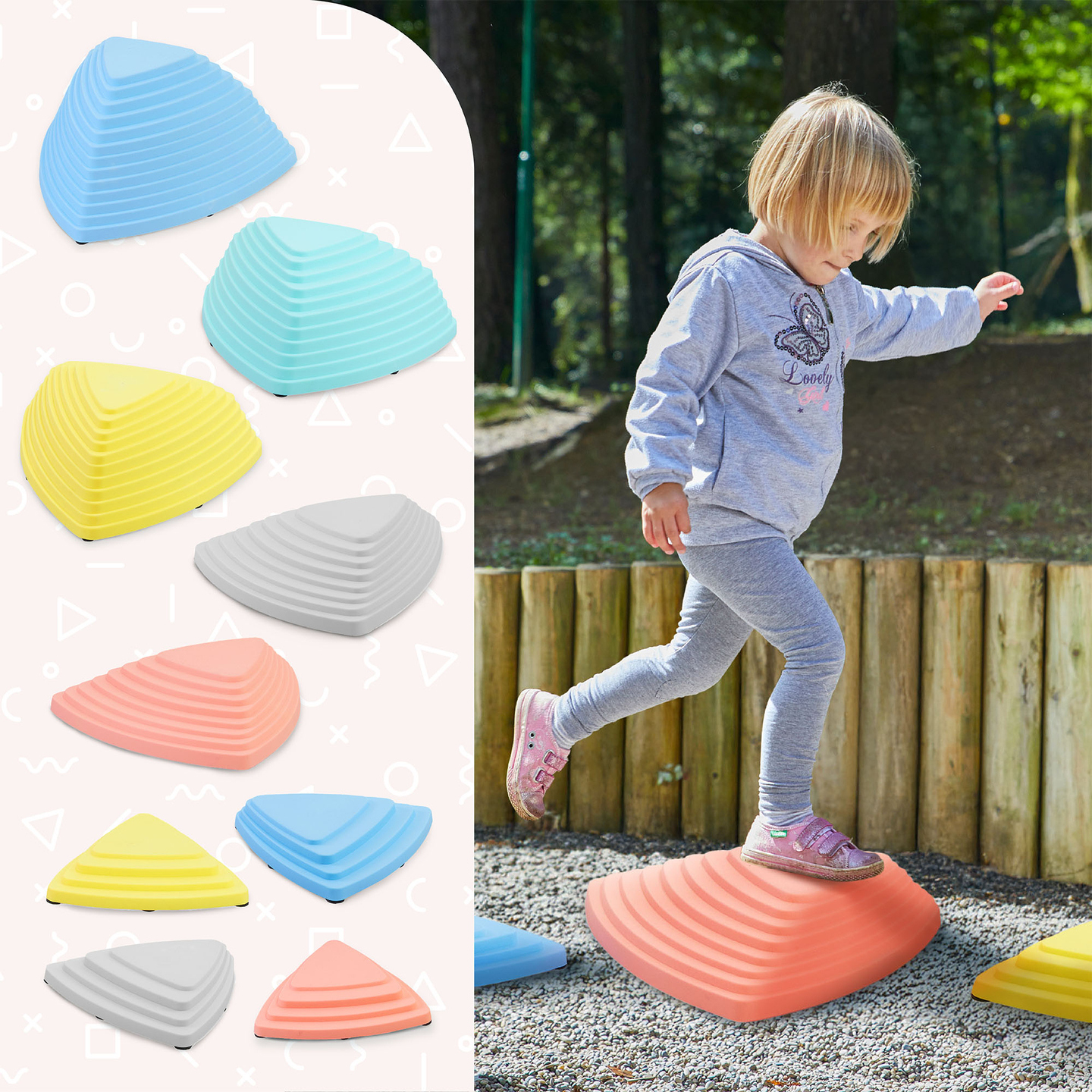 Piedras de equilibrio de colores - 9 piezas