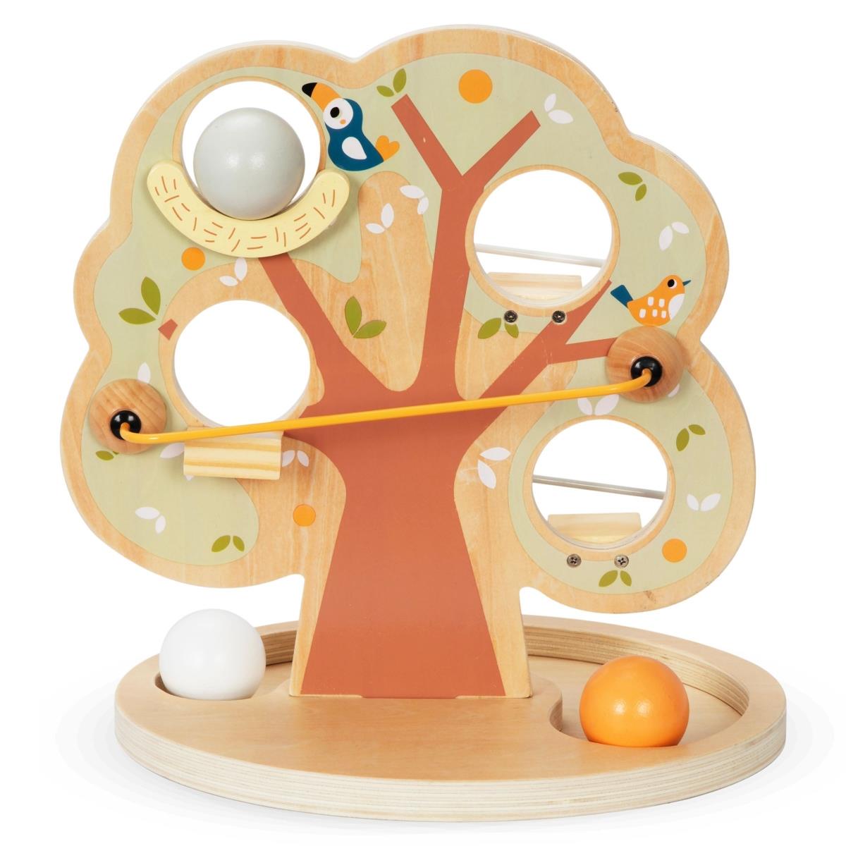 Tobogán de bolas de madera - Árbol verde