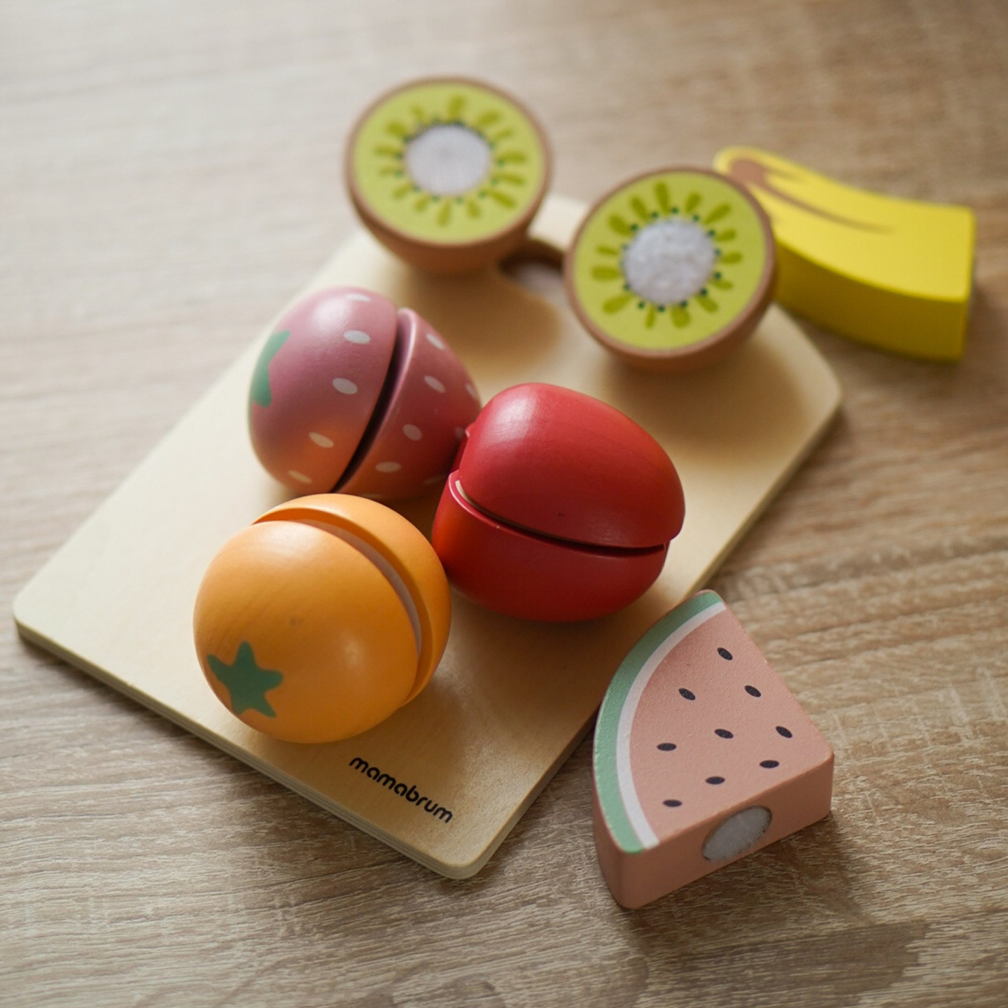 Fruta de madera para cortar - set