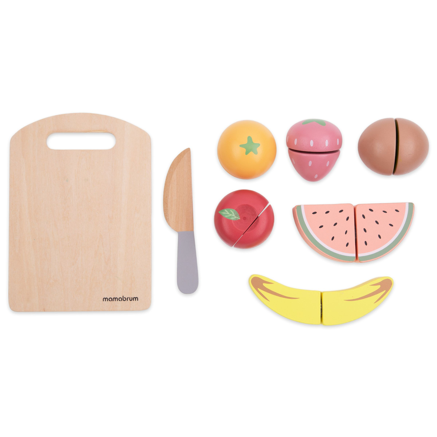 Fruta de madera para cortar - set