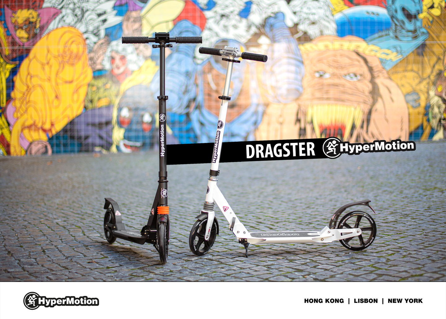 Patinete urbano HyperMotion DRAGSTER Negro