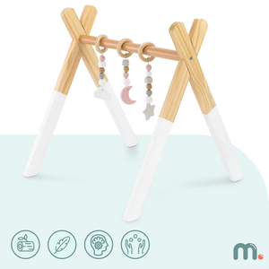 Soporte educativo de madera Baby Gym - color blanco