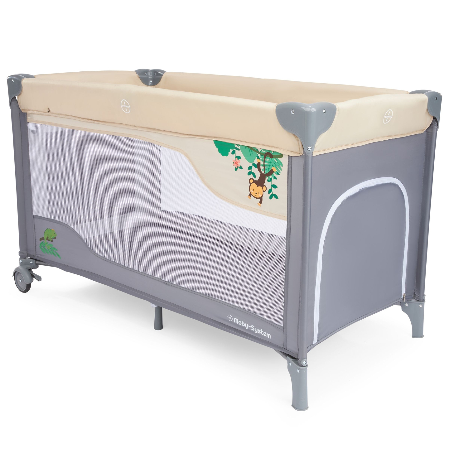 Cuna de viaje 0 - 36 m con cambiador + parque infantil Moby-System HUXLEY