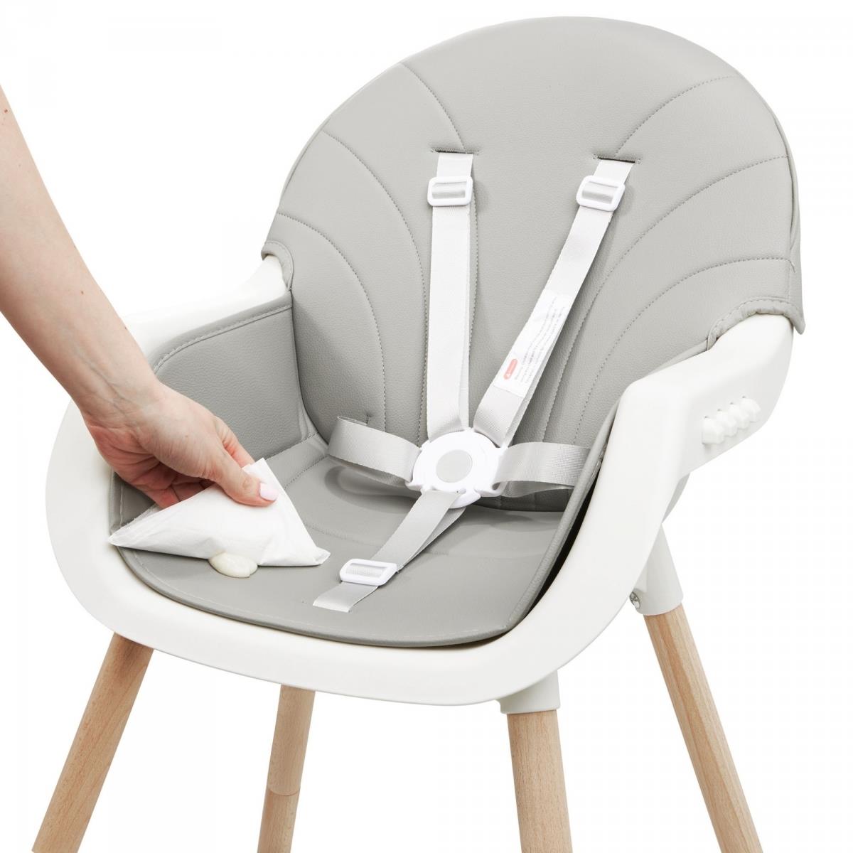 Silla de comer AMELIA 3en1 Moby-System, gris