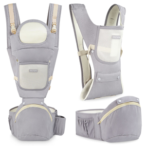Portabebés ergonómico - AMY 10en1 - 0-36 meses, gris