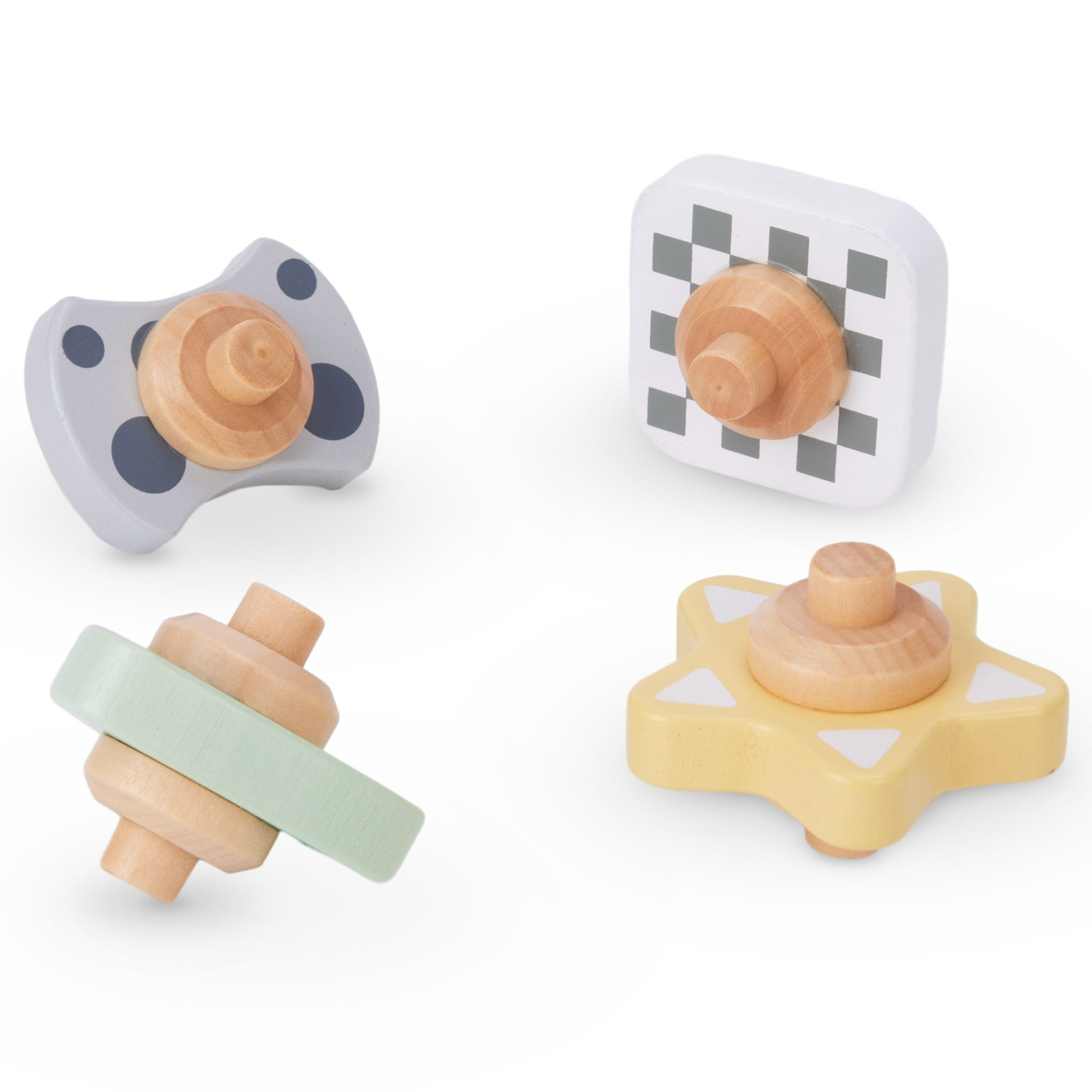 Una gran pista de bolas de madera: un tobogán con elementos giratorios