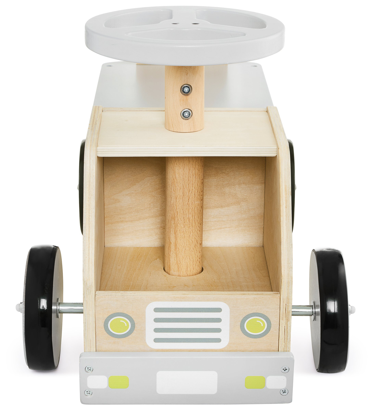 Correpasillos de madera, coche, coche de juguete con bloques