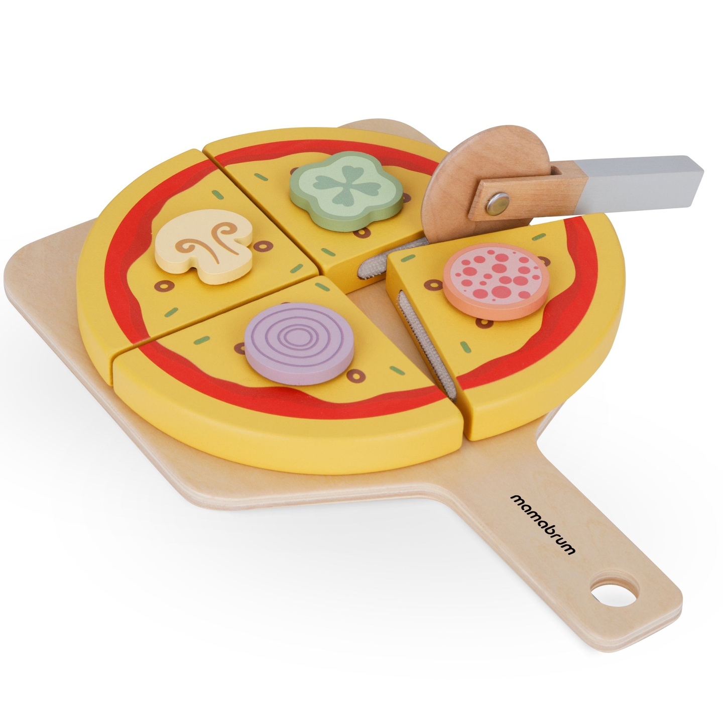 Set para hornear pizzas de madera.