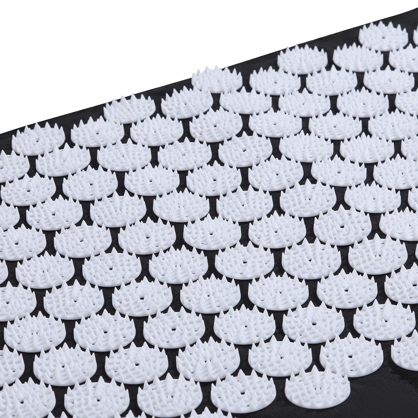 Esterilla de acupresión grande con almohada y funda - 130 cm HyperMotion blanco y negro