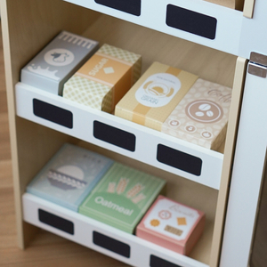 Mercado de verduras de madera - gran puesto XXL, tienda con caja registradora de juguete