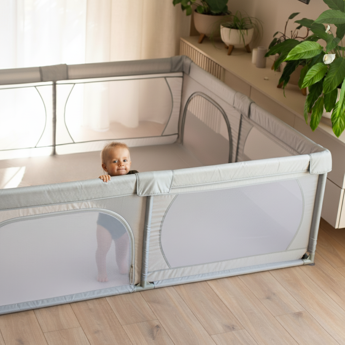 Parque infantil grande de 200 cm x 180 cm - zona de juegos para niños, piscina seca