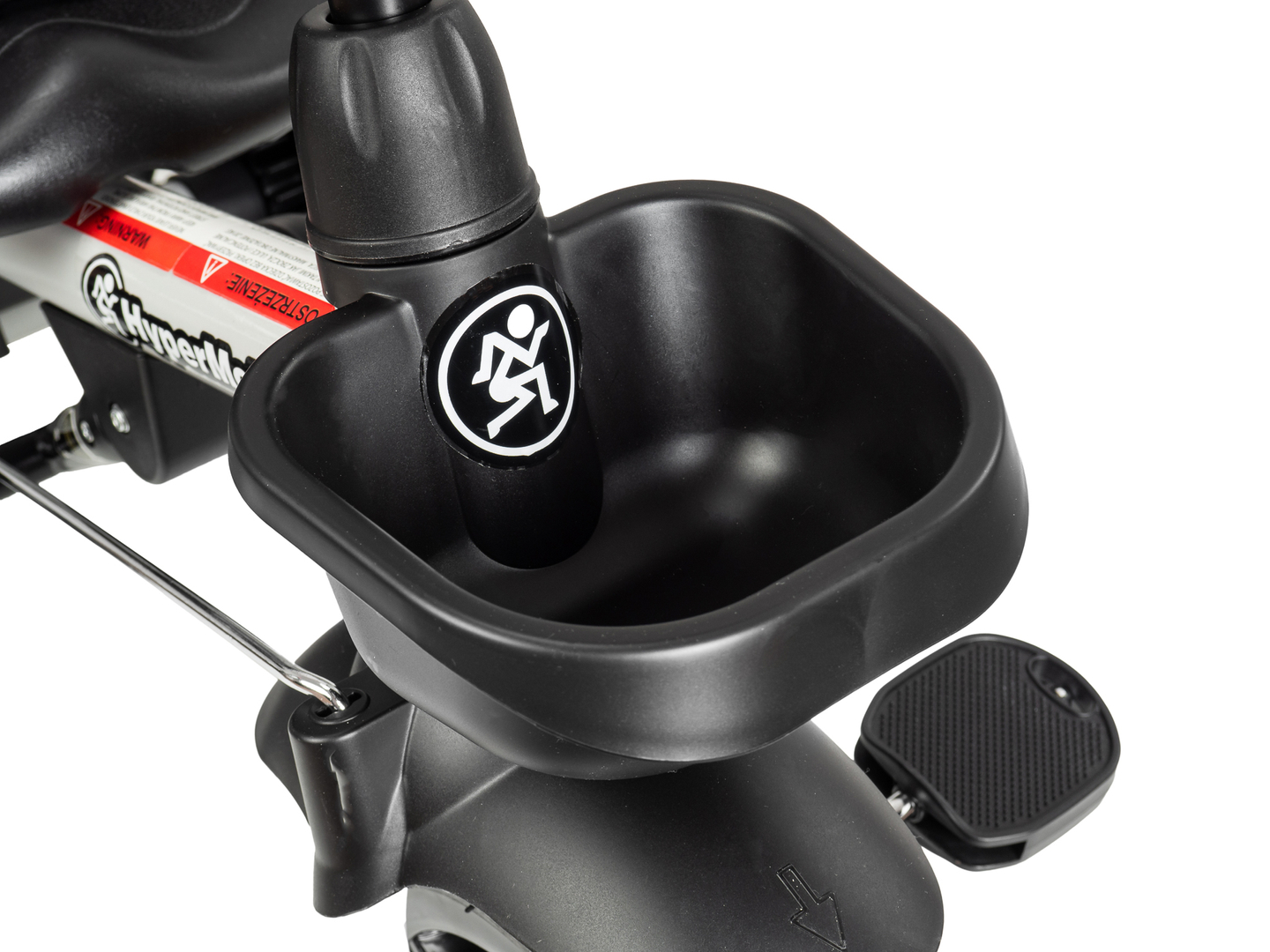 Triciclo HyperMotion TOBI VECTOR: ruedas infladas permanentemente + empujador. Color: gris claro.