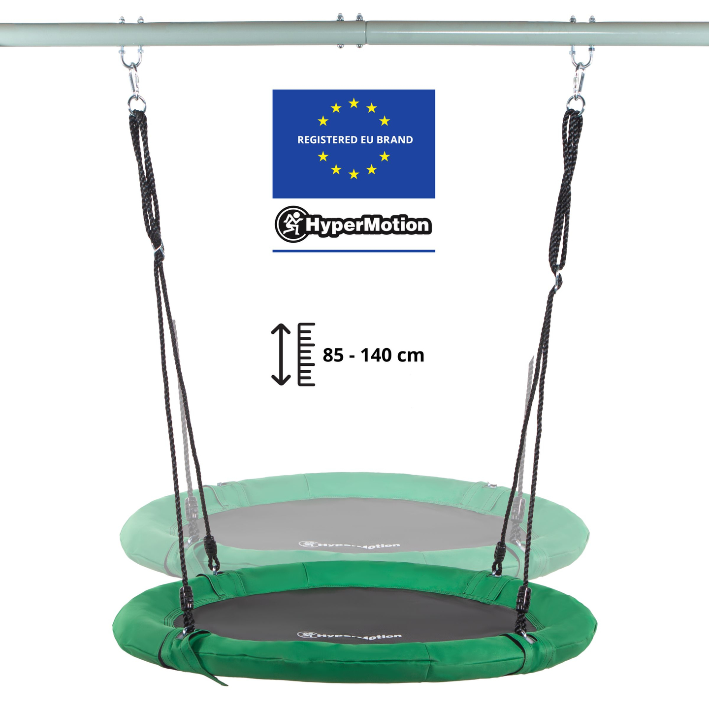 Columpio de jardín tipo nido de cigüeña con estructura y cuerdas