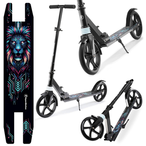 Scooter de dos ruedas para jóvenes adultos - con amortiguador - Hypermotion CITY SWIFT Digital Lion - 100kg