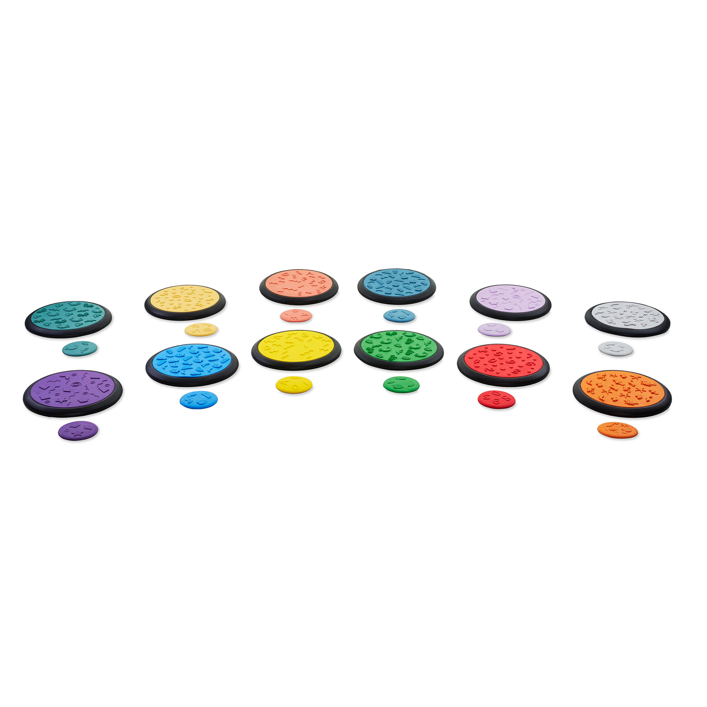 Discos sensoriales de colores para niños - 24 piezas