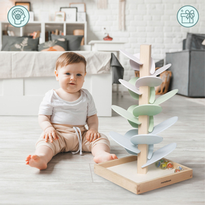 Culódromo de madera - árbol sonoro con bolas