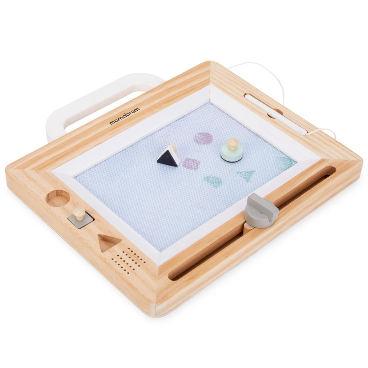 Álbum de recortes de madera con sellos - tablero de dibujo