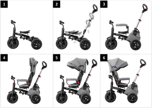 Tobi Velar triciclo + funda impermeable - gris