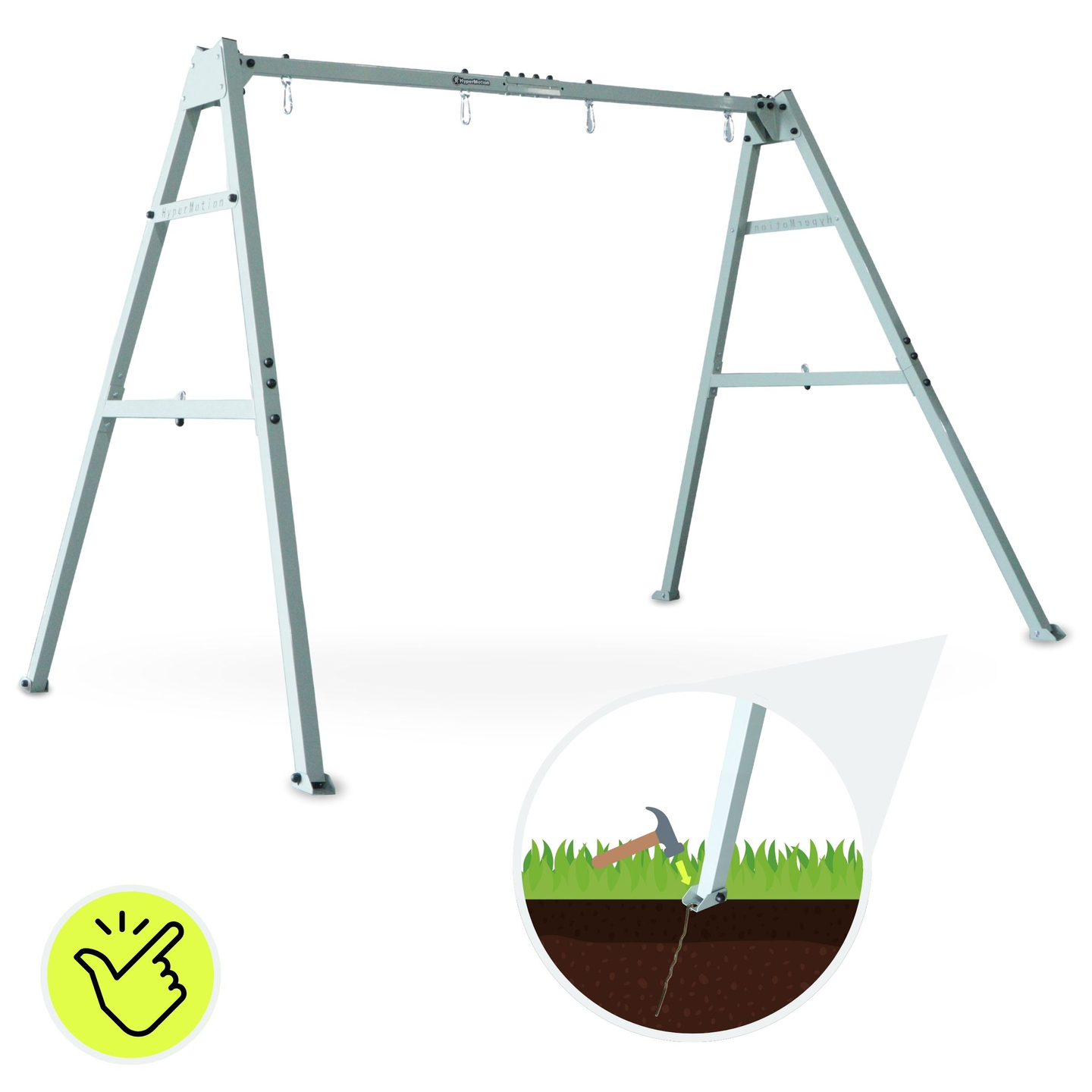 Estructura de acero para columpio o hamaca de jardín