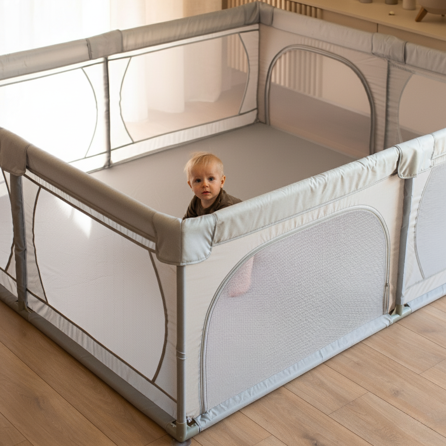 Parque infantil grande de 200 cm x 180 cm - zona de juegos para niños, piscina seca