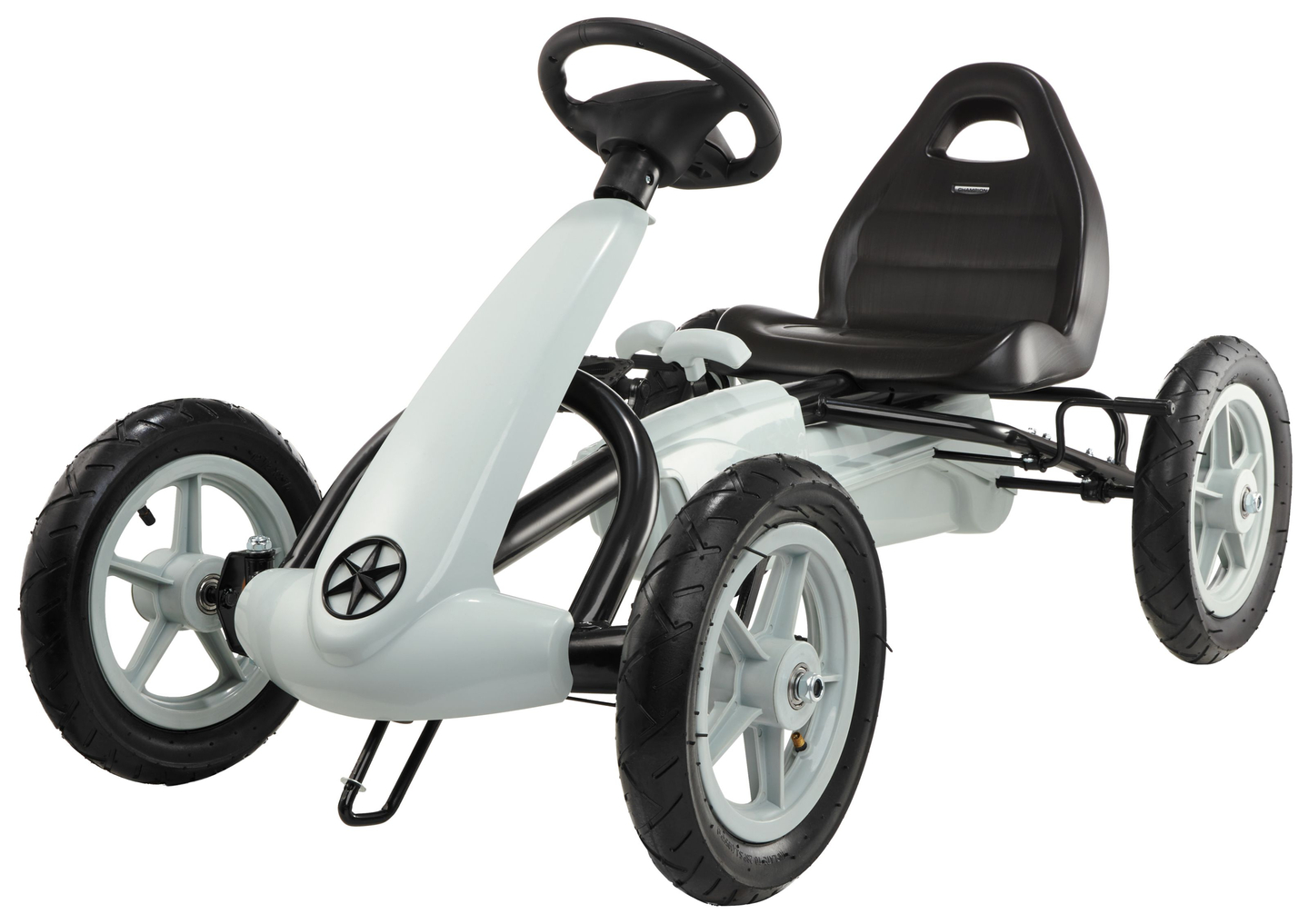 Kart de pedales EVOQUE para niños - correpasillos para niños de 5 a 8 años - gris