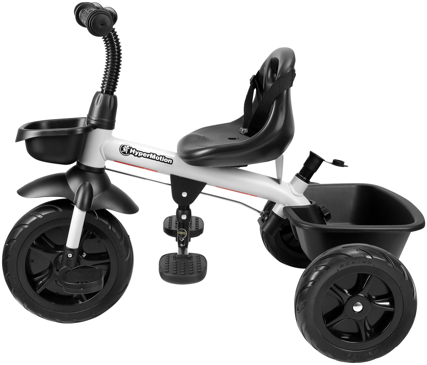 Triciclo HyperMotion TOBI VECTOR: ruedas infladas permanentemente + empujador. Color: gris claro.