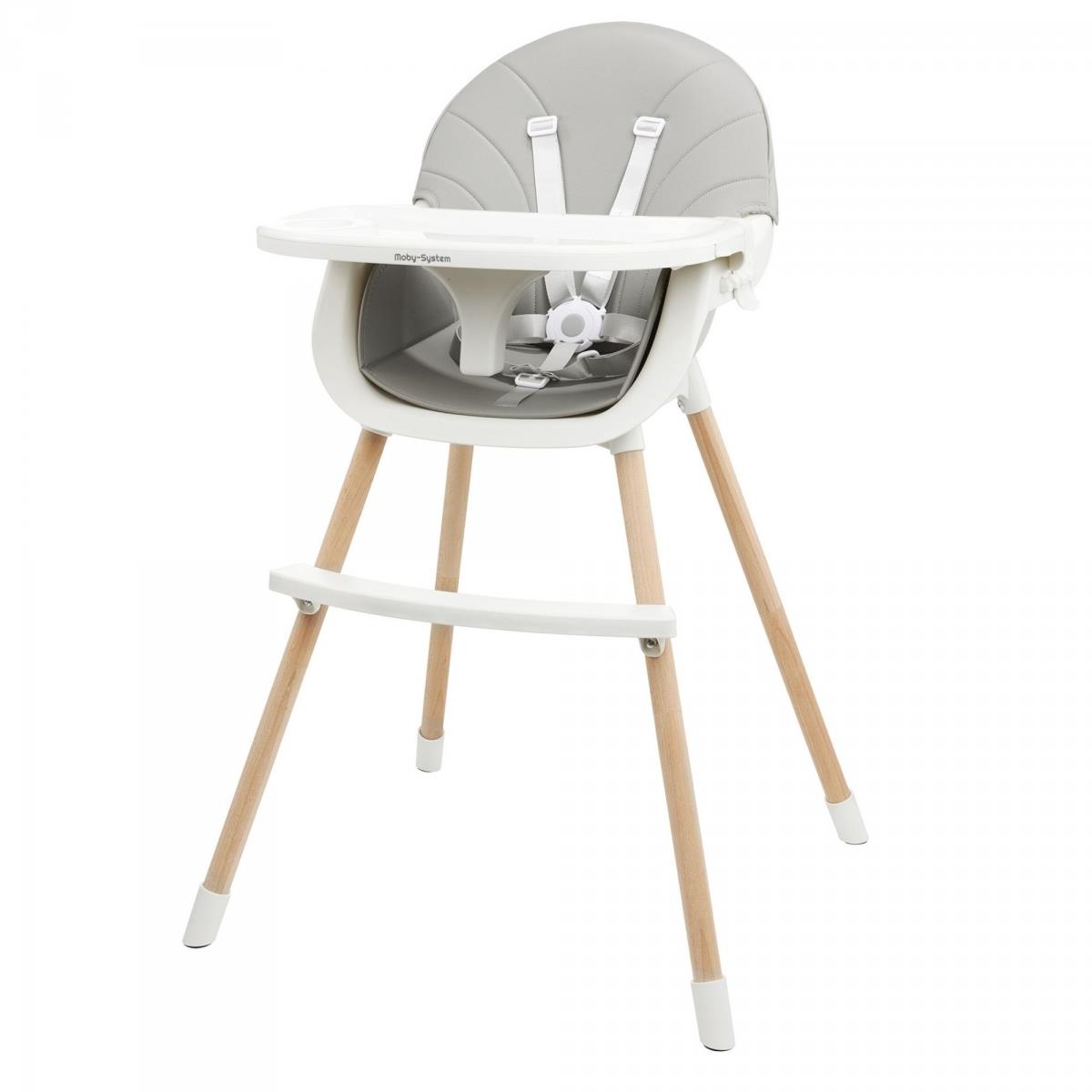 Silla de comer AMELIA 3en1 Moby-System, gris