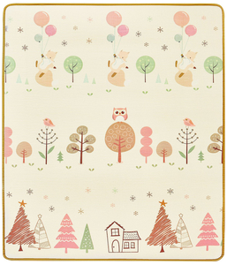 Alfombra de espuma XXL de doble cara - rollo de 1 CM (bosque y montaña)