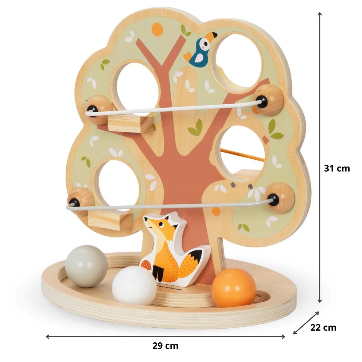 Tobogán de bolas de madera - Árbol verde
