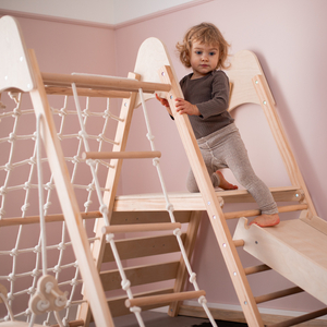 Parque infantil de madera XL 5en1