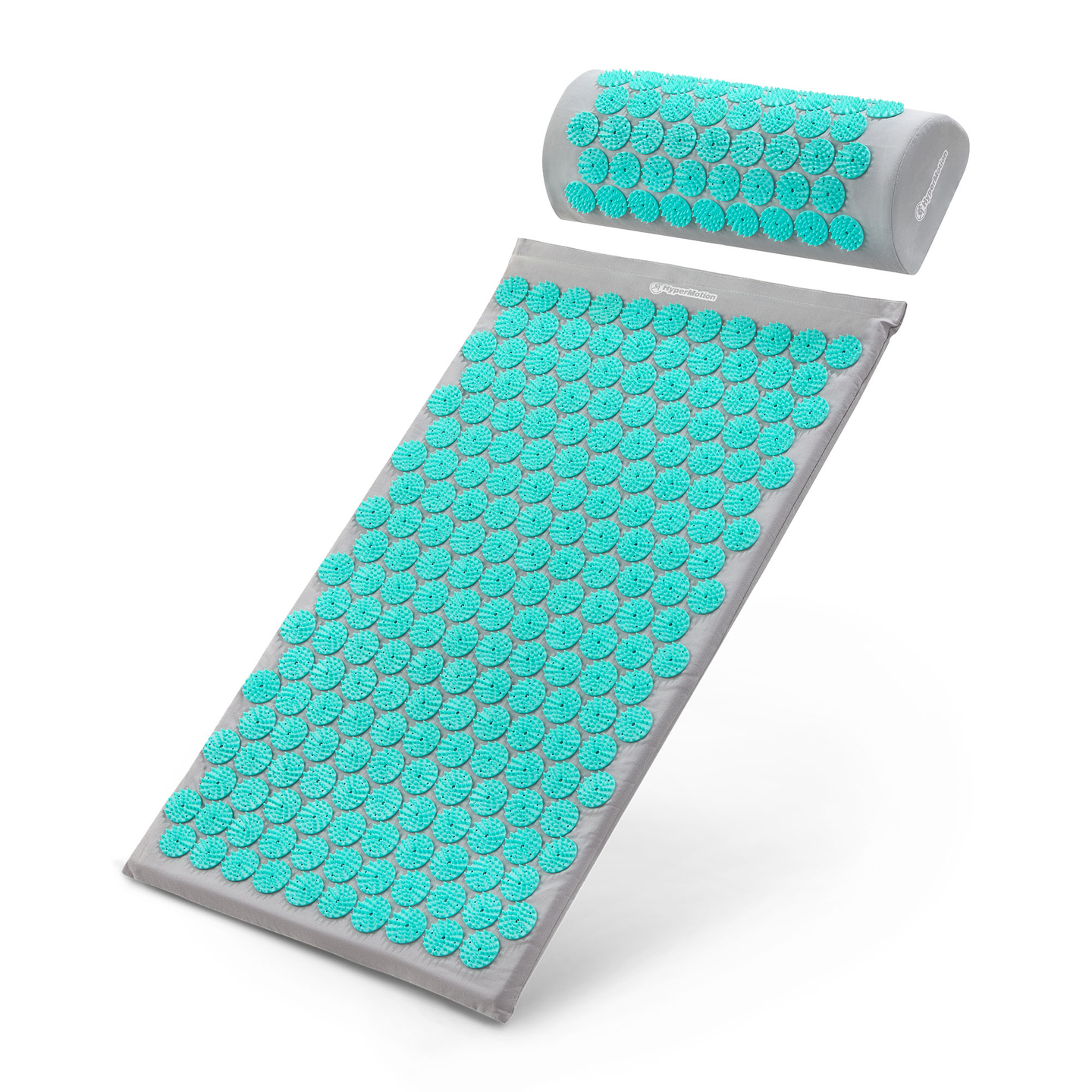 Esterilla de acupresión con almohada y funda - 72 cm HyperMotion gris-menta