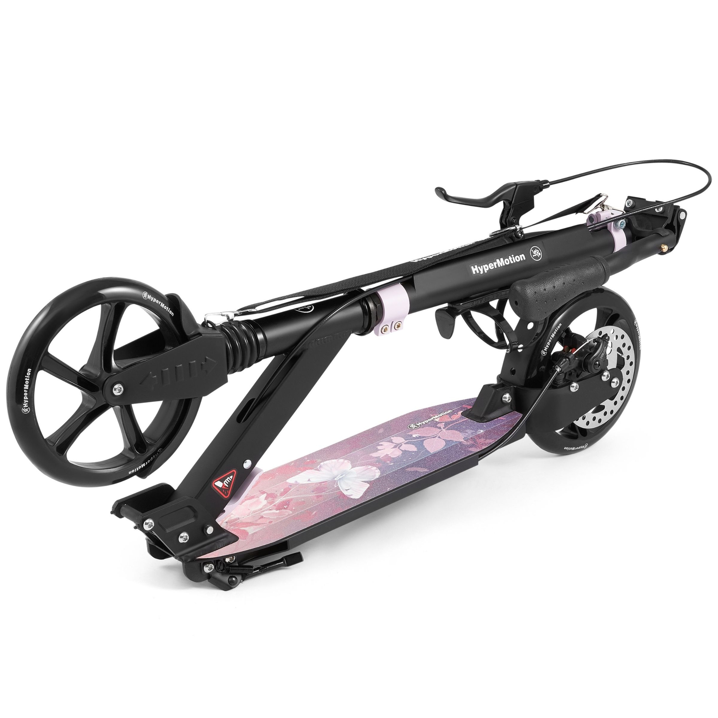 Scooter de dos ruedas para jóvenes adultos - con amortiguador - HyperMotion Skyline - rosa, aluminio - 100kg