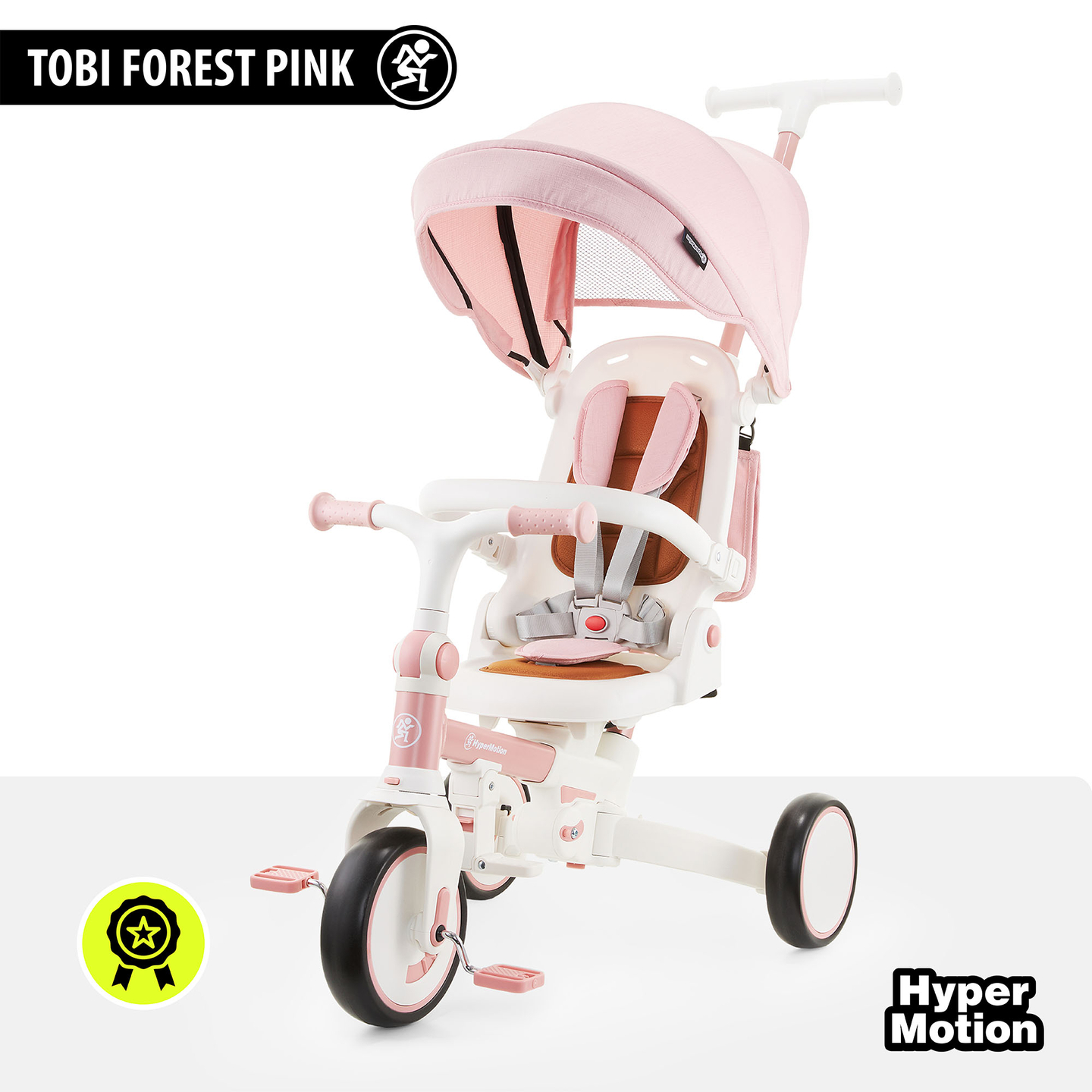 8en1 triciclo multifuncional TOBI FOREST - rosa