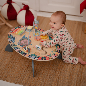 Mesa educativa de madera 7 en 1, musical, sensorial