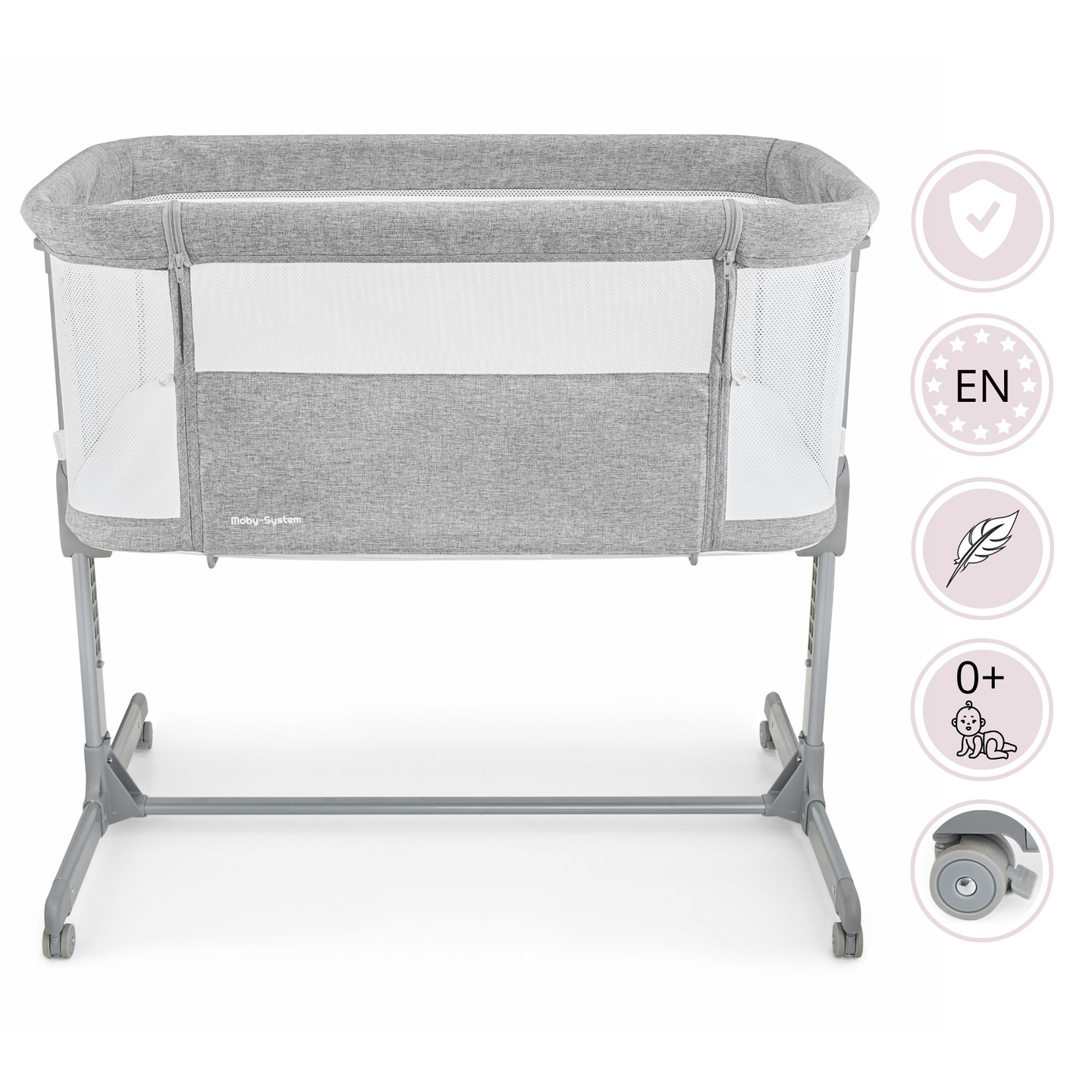 Moby-System LUNA Cama auxiliar 3 en 1 - gris