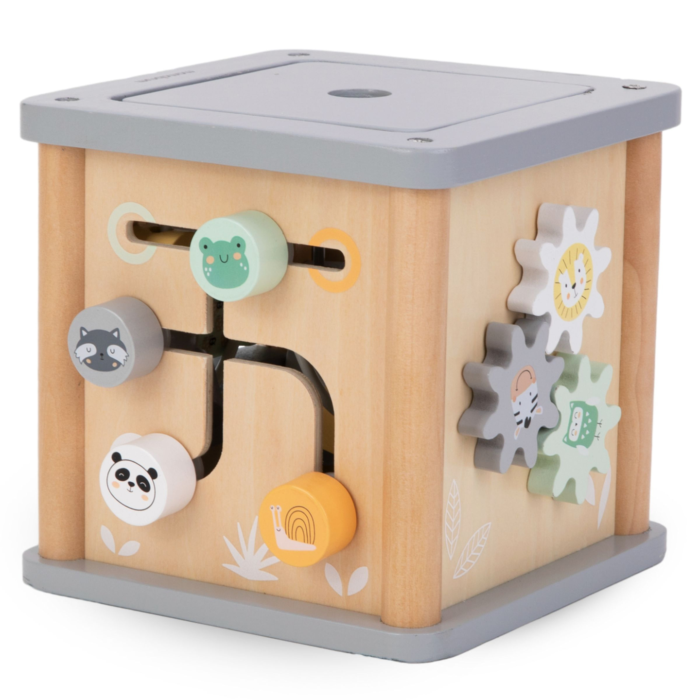 Cubo educativo Montessori de madera - bucle motor