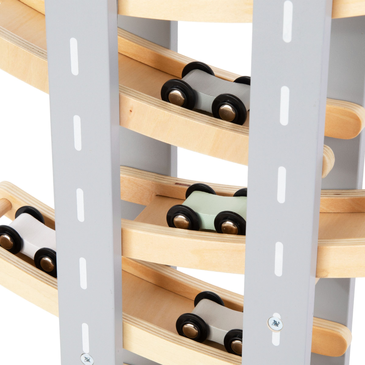 Pista de madera - tobogán para coches - 6 plantas