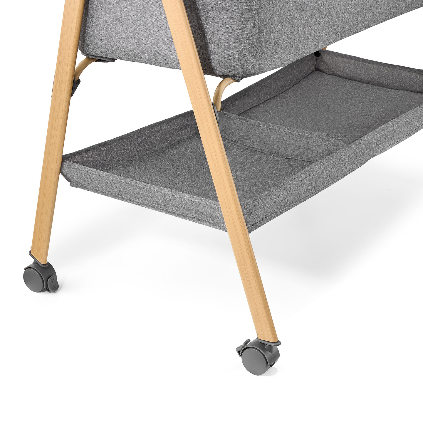 Cuna de bebé, independiente, cuna de viaje, cuna con colchón - gris