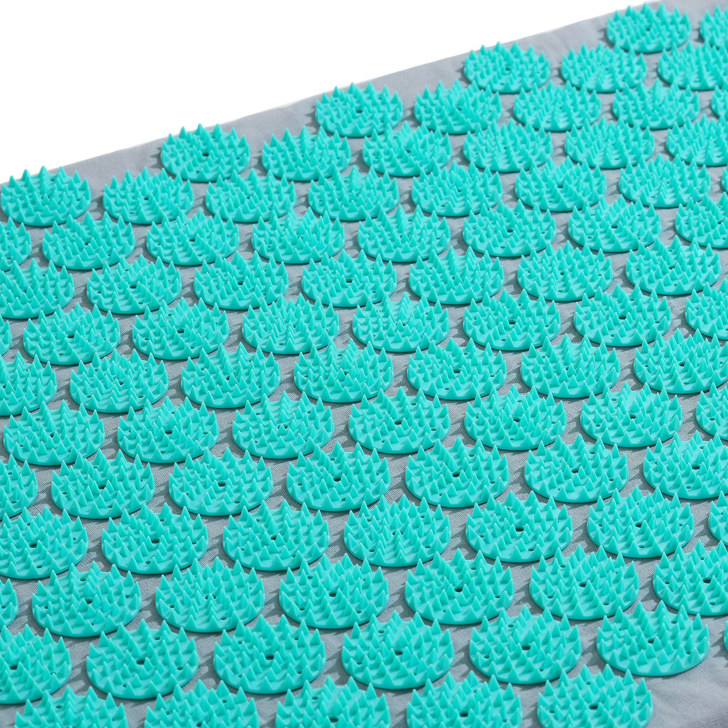 Esterilla de acupresión grande con almohada y funda - 130 cm HyperMotion gris-menta