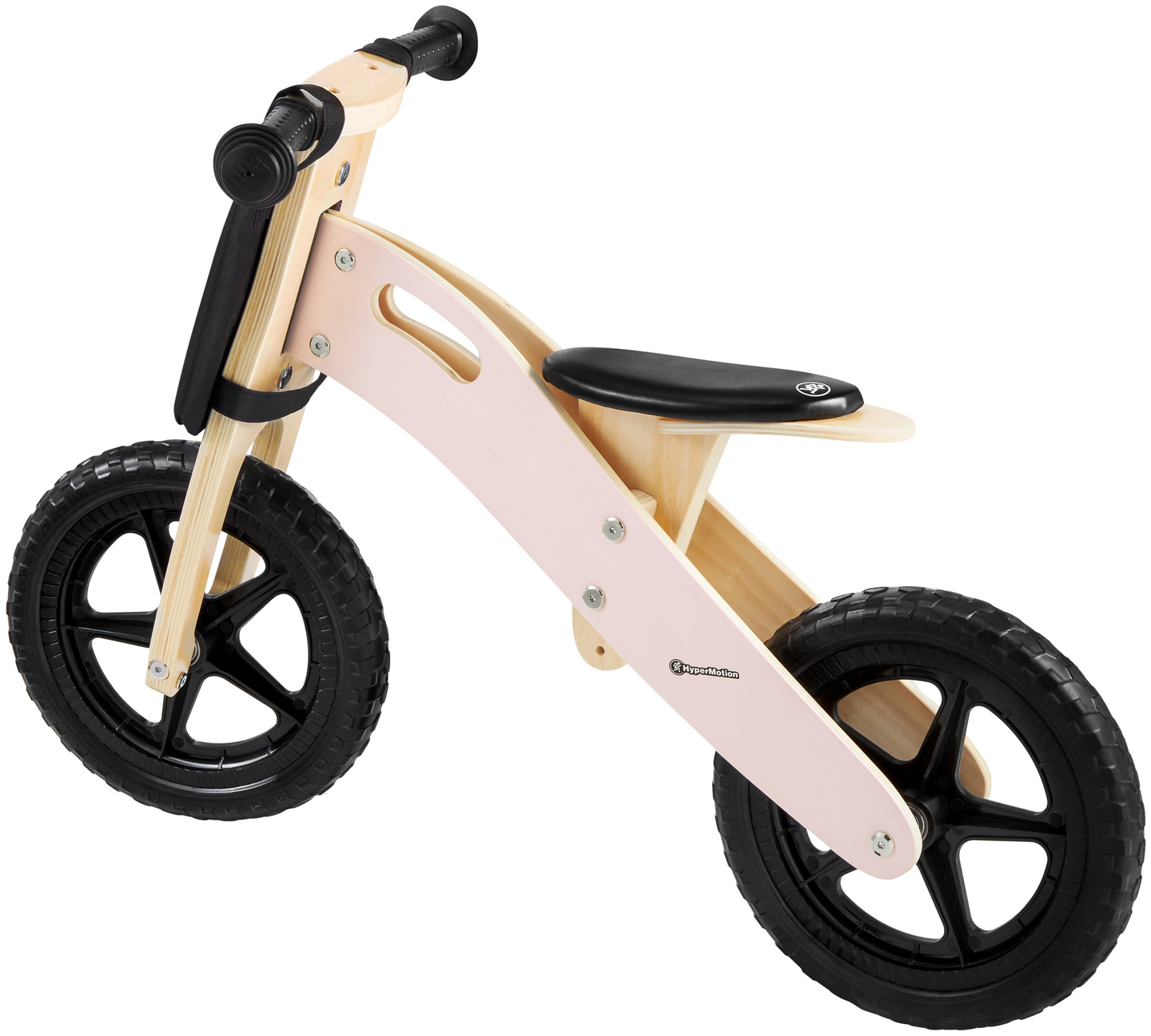 Bicicleta sin pedales de madera HyperMotion LEXI - ruedas de espuma, súper ligera - rosa