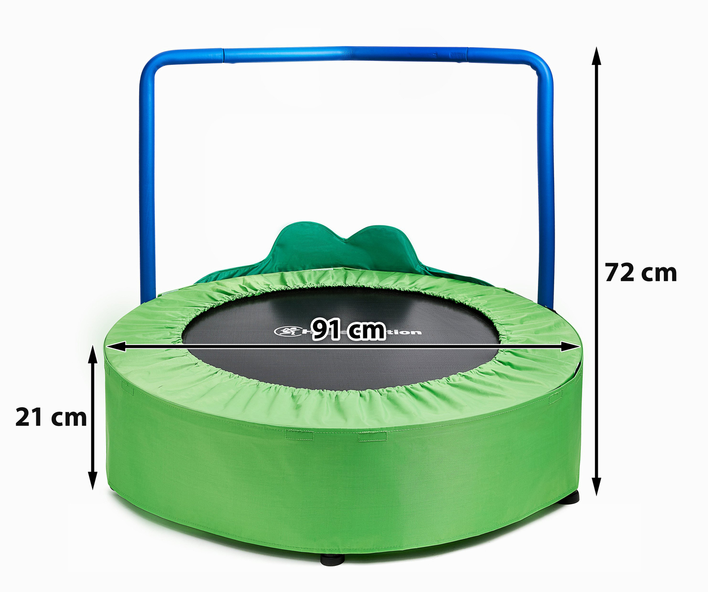Żabka - mini trampolín para niños - con asa - 50 kg máximo - 91 cm - para casa y jardín