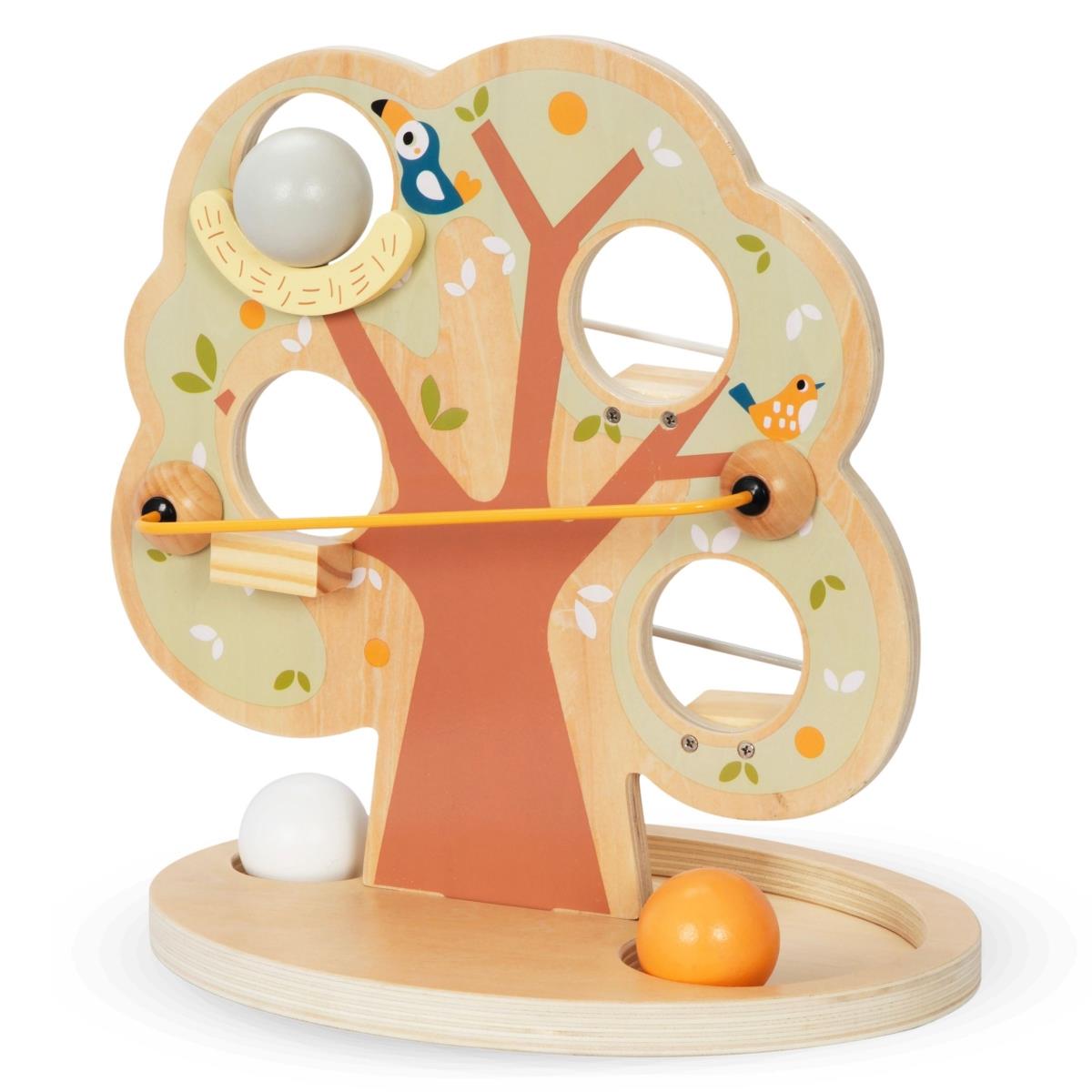 Tobogán de bolas de madera - Árbol verde