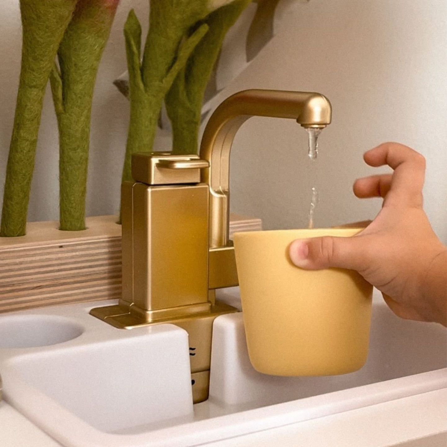 XXXXL gran cocina interactiva de madera con iluminación LED, lavadora microondas cafetera y juego de frutas y verduras - 50 elementos