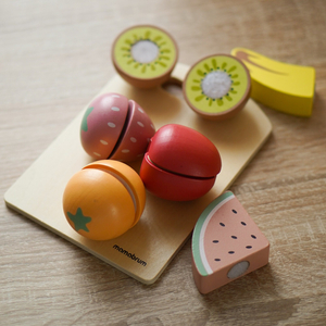 Fruta de madera para cortar - set