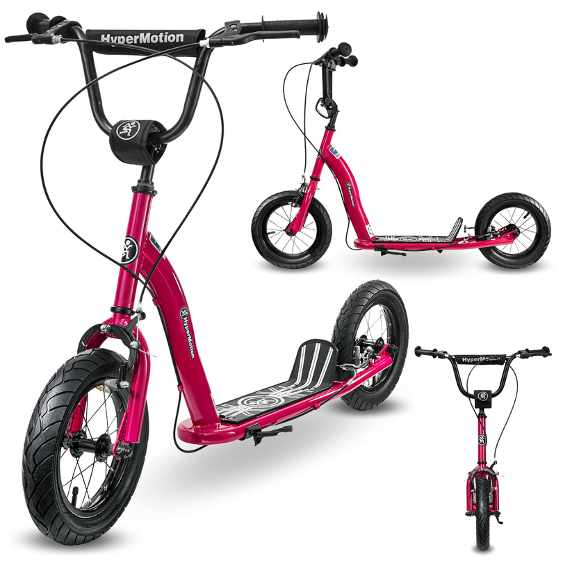 Patinete HyperMotion RUBY 12 (ruedas inflables de 30 cm) - fucsia/magenta