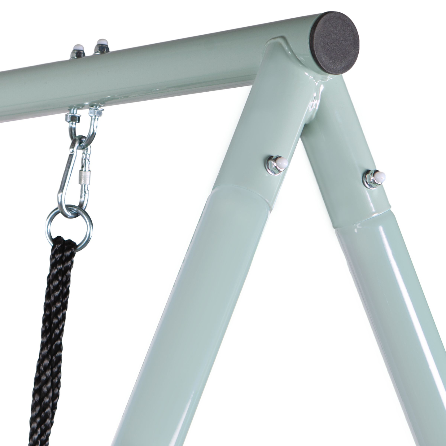 Columpio de jardín tipo nido de cigüeña con estructura y cuerdas