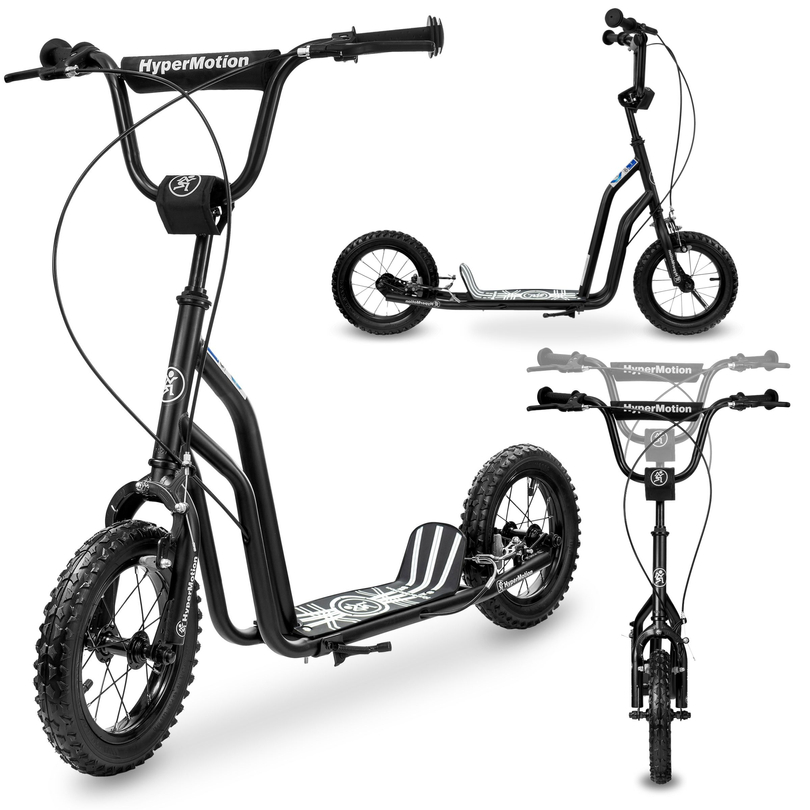 Patinete HyperMotion VIVA 12 (ruedas inflables de 30 cm) - Negro