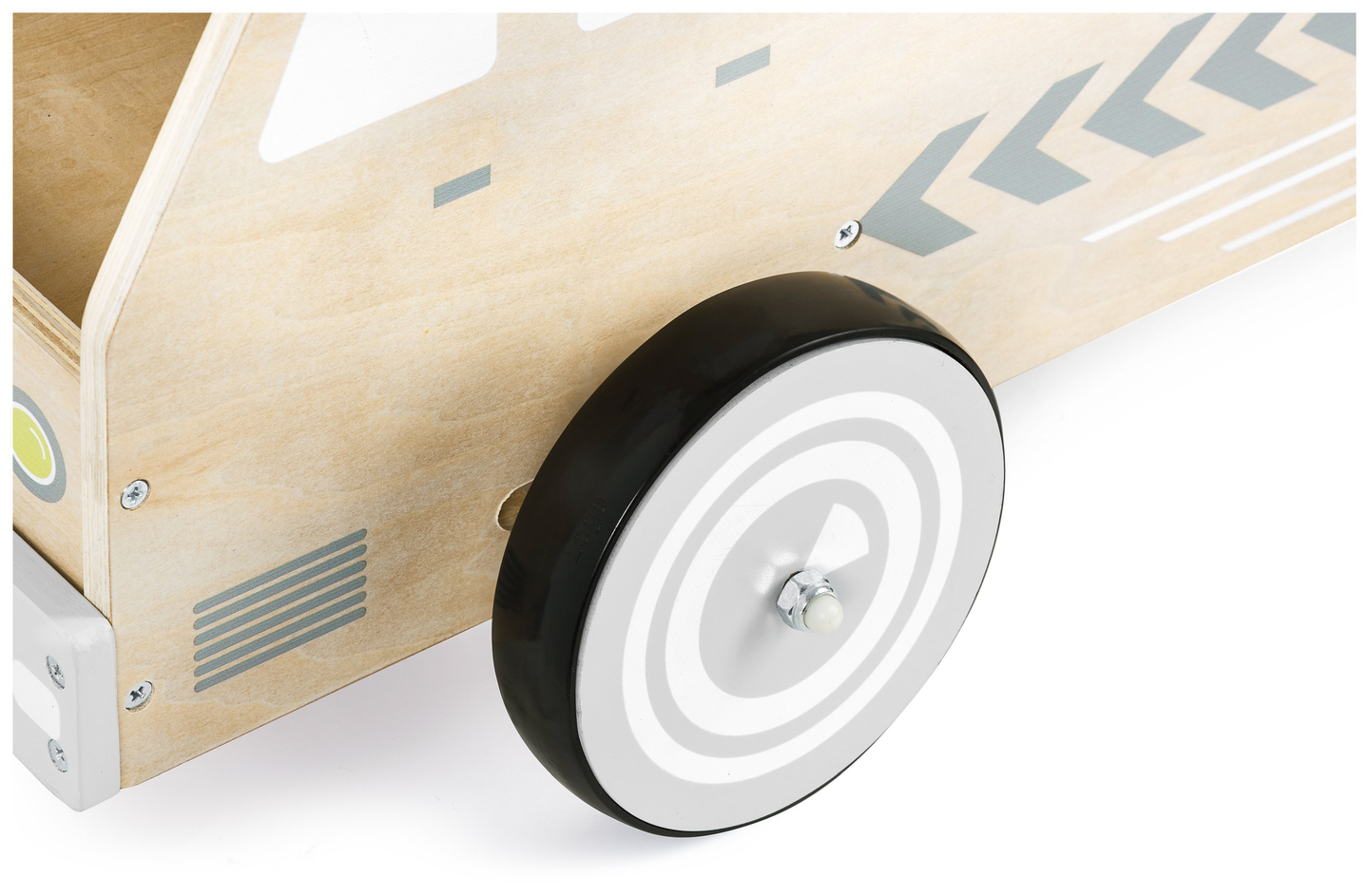 Correpasillos de madera, coche, coche de juguete con bloques