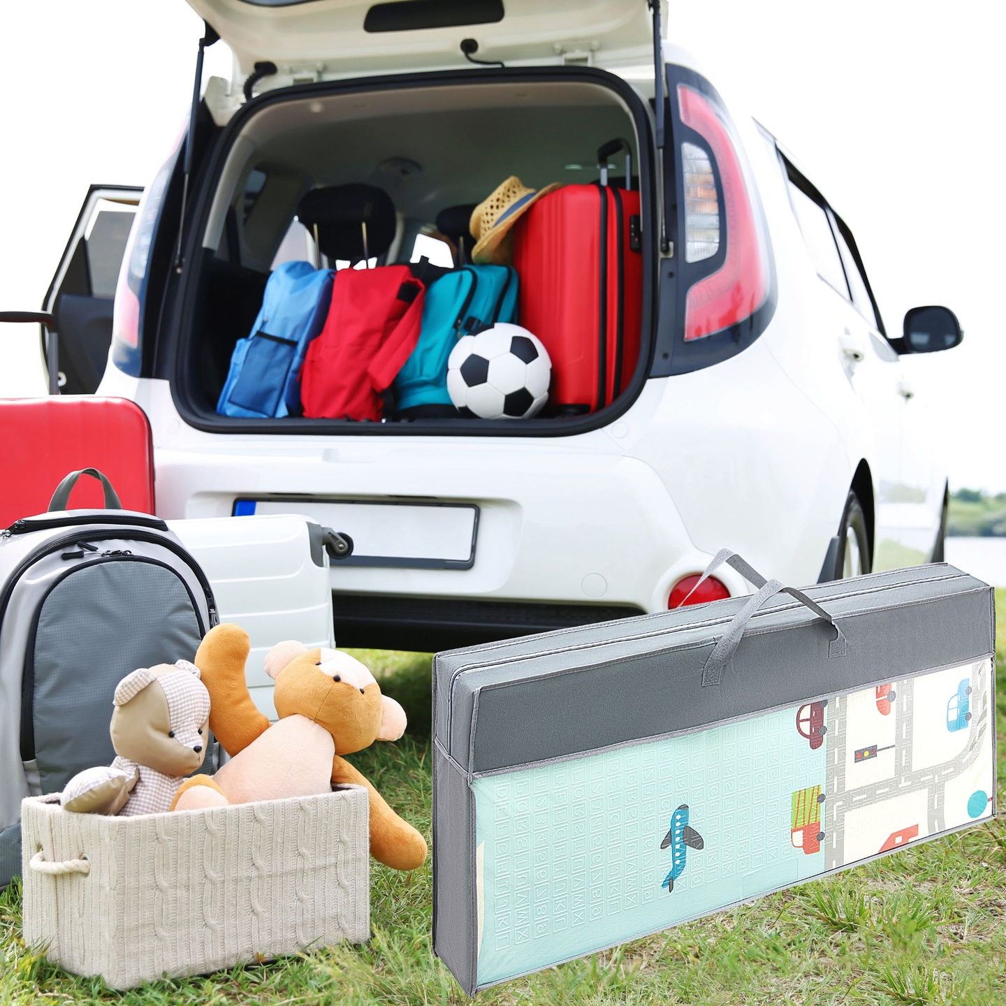 Estera de espuma XXL de doble cara - plegable 1 CM (montaña y carretera)