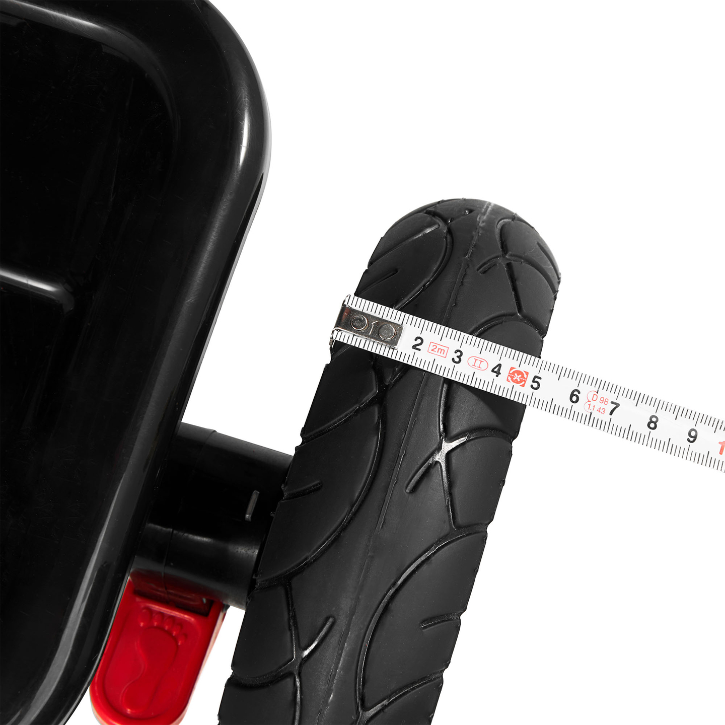 Triciclo para niños de 1 a 4 años - TOBI FREY - color gris - giratorio - ruedas hinchables + empujador